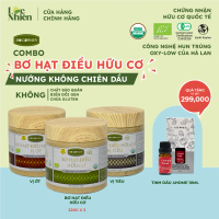 Combo “Bơ Hạt Điều” - 3 vị - Bio Corner - Tặng 1 hộp tinh dầu 4Home 10ml