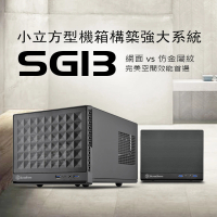 SilverStone 銀欣 SG13B-Q(Mini-DTX/Mini-ITX 電腦機殼 黑色塑膠面板仿金屬紋)