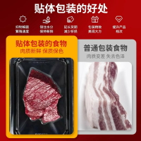 勵范 真空貼體包裝機全自動貼體機牛排三文魚抽真空包裝機海鮮鯧魚生鮮肉金屬五金商用貼體機真空機封口機