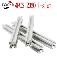 4pcs 2020 Aluminum Profile Extrusion T-slot 100mm-800mm Linear Rail 150mm 300mm 350mm 400mm 600mm for 3D Printer Workbench CNC
