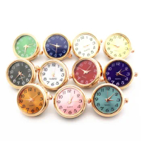Hot selling 6pcs Mix 18mm Golden Watch Snap Buttons Charms Fit Ginger Snap Bracelet Women Bangles Necklace Jewelry