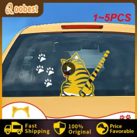 1~5PCS NEW Car Rear Windshield Reflective Wiper Sticker Wagging Tail Cat Sticker Car Decoration Sticker Styling Accessories
