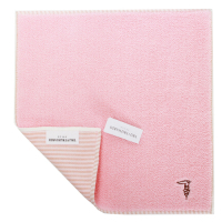TRUSSARDI 素面棉質方巾(粉紅色)