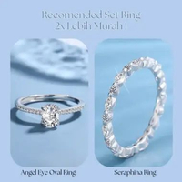 Promo Perhiasan Set Cincin Stacking Silver Lapis Emas Moissanite GRA Certificated - Lore Jewellery A