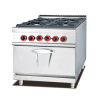Freestanding Gas Stove With 4 Burner Combined By Electric Baking Oven Or Cabinet