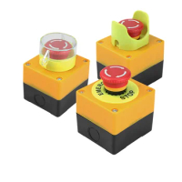 22mm Emergency Stop Push Button Switch With Box Waterproof Box Hand-Held Button Explosion-proof anti-corrosi