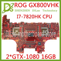 KEFU GX800VH Laptop Motherboard For ASUS ROG GX800 GX800VH GX800VHK Mainboard I7-7820HK CPU 2*GTX 1080 16GB GDDR5X