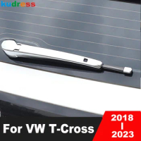 For Volkswagen VW T-cross Tcross 2018-2021 2022 2023 Chrome Car Rear Window Wiper Cover Trim Windshield Arm Blade Accessories