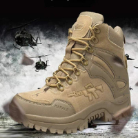 Men's Military Boot Combat Mens Ankle Boots Tactical Big Size 47 48 Army Boot Male Shoes Safety Motocycle Boots Quality Shoes