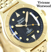 ヴィヴィアン 時計 品牌 男錶 男用 スミスフィールド 40mm VV160NVGD Vivienne Westwood ダークネイビー 手錶 記念品
