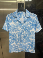 Áo Sơ Mi Lụa Cây Xanh M40 áo Cuban Vải Lụa Siêu Mịn Nam Cổ Cuban Menswear Shirt