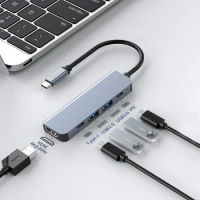 5 in 1 USB C HUB Type-C to HDMI Adapter 4K 30Hz PD100W Dock USB-C 3.1 Splitter for MacBook iPad Pro Huawei USB 3.0 HUB