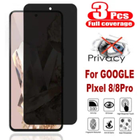 3Pcs Anti Spy Tempered Glass For GOOGLE Plxel 8 8Pro Screen Protector Privacy Glass