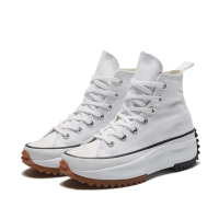 【CONVERSE】RUN STAR HIKE HI 白 休閒鞋 男女鞋 帆布鞋 高筒 厚底(166799C)