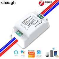Tuya Alexa Timer Switch Smart Home Automation Zigbee3.0 relay module Tuya Smart life app control wall light switch Zigbee Switch