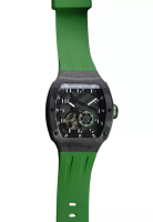 Aries Gold Aries Gold Black Dial Green Silicon Strap Men Watch G 8047 BK-BKGN
