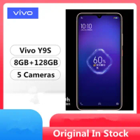 DHL Fast Delivery Vivo Y9S 4G LTE Cell Phone Snapdragon 665 Android 9.0 6.38" 2340x1080 8GB RAM 128GB ROM Fingerprint 5 Cameras