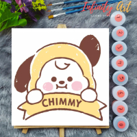 Paint by Number [ BTS BT21] Chimmy Army Jimin Fanbase Paint By Number Anime 20x20 cm Paint by Number