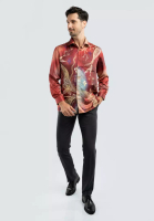 Emmer Zecna Emmer Zecna - Men’s 100% Polyester Batik Regular Fit Long Sleeve 8817N-2208