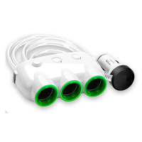 180W Dual USB Three-Port Digital Display Car Phone Charger, Multifunctional One-to-Three with Indepe