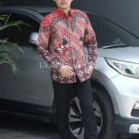Ukail Kemeja Batik Pria Lengan Panjang Premium Asli Solo Lapis Furing Bahan Katun Nyaman Motif