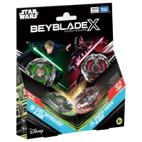 Takara Tomy Beyblade X BX 00 Set Pemula Berganda – Star Wars Luke Skywalker (4 x 80B/D) dan Darth Va