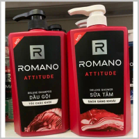 dầu gội đầu DẦU GỘI SỮA TẮM ROMANO ATTiTUDE 650g( Mầu Đỏ)