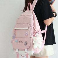 Baru Populer 2023 Ransel Korea Murah Tas Punggung Perempuan Dewasa Sederhana Backpack Laptop Kompute