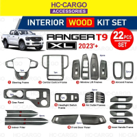 Ford Ranger XL T9 2023 Wood Skin Car Interior 22PCS Panel Frame Accessories