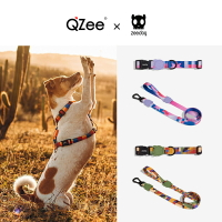 QZee美國Zeedog西瓜豹紋狗狗項圈牽引繩工字型胸背小中大型犬遛狗