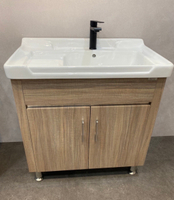 【麗室衛浴】304 不鏽鋼木紋洗衣槽浴櫃組 LS-888 寬82CM