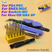 1Set Screwdriver Tool Game Machine Repair Tools Kit For PS4 PS3 Switch NES SNES 3DS Wii GBC PSP Gamepad Triwing Screwdriver Kit