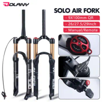 BOLANY Mountain Bike Air Supension 26/27.5/29Inch 120mm Air And Oil Remote Bicycle Fork 29 Quick Release MTB Bicycle Accessories