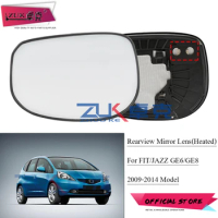 ZUK Car Exterior Rearview Door Side Mirror Lens For HONDA FIT JAZZ GE6 GE8 2009 2010 2011 2012 2013 2014 With Heated Function