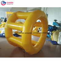High Quality Human Hamster Inflatable Water Roller ,Yellow Color Inflatable Water Wheel For Water Park