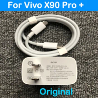 Original For vivo x90 Pro + Type-C 80W Ultra Fast Flash Charging Fast Charging Charger Cable USB-C Cabel For vivo x90 Pro +