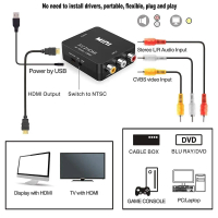 ส่งฟรี ถูกชัวร์ ถูกๆ ดีลเด็ด AV แปลงHDMI (1080P)DVD ตัวแปลงสาย หัวแปลง AV To HDMI Converter (1080P) 