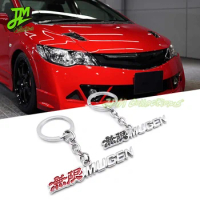 Car Keychain Metal Keyeing Creative Gift For Honda Mugen Power JDM Racing Civic CRV Jazz Accord City HRV Key Pendant Accessories