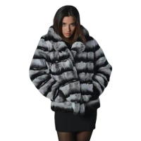 Fur Coat Winter Rabbit Hair Stand-Up Collar Fur Coat For Women JZ188