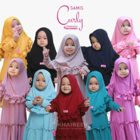 Toko Sitystore - Gamis Curly by Khaireen - Dress balita set jilbab anak 0-5 tahun - Gamis baby bahan