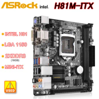 H81 motherboard ASRock H81M-ITX LGA1150 DDR3 16GB PCI-E 2.0 USB3.0 SATA3 MINI-ITX For Core i7/i5/i3/Xeon/Pentium/Celeron cpu