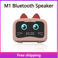 M1 Wireless Bluetooth Speaker Fashionable Cute Desktop with Alarm Clock Home Portable Subwoofer Bluetooth 5.0 Speaker