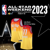 Nike 球衣 2023 Luka Doncic All-Star NBA 黃 東77 復刻 全明星 漸層 DX6330-605