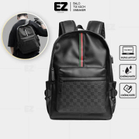 Balo đi học da PU thời trang có cổng sạc usb đựng laptop 15.6 inch cao cấp EZ BALO BLD01 Balo da nam