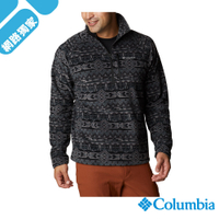 Columbia 哥倫比亞 男款 -  幾何半開襟上衣-黑色印花UAE49660FD / 2022FW