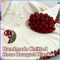 [Finished Product] Flower Crochet Bouquet Blanket /rose Blanket /crochet Bouquet Blanket /Give Good 