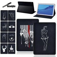 For Huawei MediaPad T5 10 10.1 Inch/M5 Lite/M5 10.8 Inc/T3 10 9.6 /T3 8.0 Inch Tablet Case Protective Dustpoor Shell+Free Stylus
