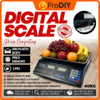 Penimbang Berat Digital Hitam 40kg Penimbang Makanan Digital untuk Menimbang Kilogram Buah Penimbang