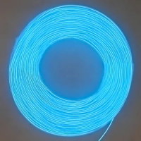 High brigtness 3.2mm diameter 100m EL glowing Wire/ el flashing cable neon rope with inverter blue color