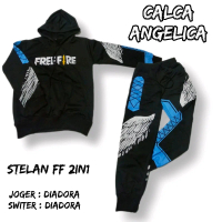 Setelan Anak Celana dan Sweater FF Jogger, Usia 5-13 Tahun Baju Motif Fashion Kids